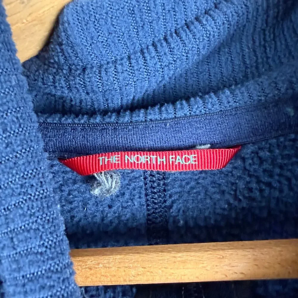 The North‎ Face Men’s L Fleece Pullover Quarter Zip Navy Blue Lightweight